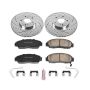 PowerStop K5392 Z23 Daily Driver Carbon-Fiber Ceramic Brake Pad and Drilled & Slotted Rotor Kit