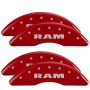 MGP 55007SRAMRD 2019+ Ram 2500/3500 4 Caliper Covers Front & Rear - Red Finish W/ Logo