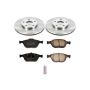 PowerStop KOE5580 OE Stock Replacement Low-Dust Ceramic Brake Pad and Rotor Kit