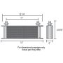 Derale 15602 10 Row Series 10000 Stack Plate Universal Engine Oil Cooler Kit Sandwich Adapter