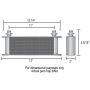 Derale 15651 10 Row Series 10000 Stack Plate Universal Engine Oil Cooler Kit, Spin On Adapter