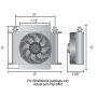 Derale 15865 25 Row Hyper-Cool Remote Fluid Cooler, -10AN