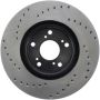 Stoptech 128.40057L 06-08 Honda Civic Si Cross Drilled Left Front Rotor