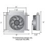 Derale 15960 25 Row Hyper-Cool Remote Transmission Cooler Kit, -8AN