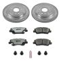 PowerStop K6991-26 Z26 Street Performance Ceramic Brake Pad and Drilled & Slotted Rotor Kit