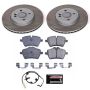 PowerStop SC6068 Semi-Coated Rotor and Low-Dust Ceramic Brake Pad Kit