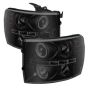 SPYDER 5078322 Projector Headlights - LED Halo - Black Smoke