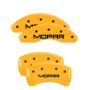 MGP 42016SMOPYL 4 Caliper Covers Engraved Front & Rear MOPAR Yellow finish black ch