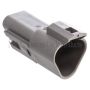 NAMZ DR-3G Deutsch DT Series 3-Wire Receptacle & Wedgelock - Gray (HD 72123-94GY)