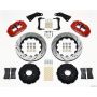 Wilwood 140-10617-DR Narrow Superlite 6R Front Hat Kit 14.00in Drill Red 65-82 Corvette C2/C3