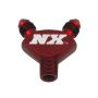 Nitrous Express 16077 1/8NPT x 3AN x 3AN BILLET PURE-FLO Y FITTING (RED)
