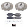 PowerStop SC6766 Semi-Coated Rotor and Low-Dust Ceramic Brake Pad Kit