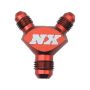 Nitrous Express 16083 6AN x 4AN x 4AN BILLET PURE-FLO Y FITTING (RED)