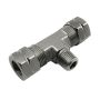 Nitrous Express 16096 3/8 COMPRESSION X 1/8 MALE NPT BRANCH T