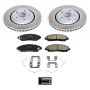 PowerStop SC6957 Semi-Coated Rotor and Low-Dust Ceramic Brake Pad Kit