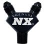 Nitrous Express 16378 1/8NPT x 3AN x 3AN BILLET PURE-FLO Y FITTING (BLACK)