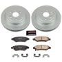 PowerStop CRK5543 Genuine Geomet Coated Rotor and Low-Dust Ceramic Brake Pad Kit