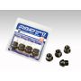 Rays 17 Hex Racing Nut Set L25 Short Type 12x1.50 - Black Chromate (4 Pieces)