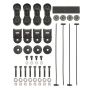 Derale 16746 Premium High Output RAD Fan Mnt. Kit w/ Ratcheting Brackets / Nylon Rods / Clips