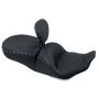 Mustang Motorcycle 79673 Mustang 97-07 Harley Rd King,06-07 Str Glide,00-05 Eagle Lowdown 1PC Seat w/DBR Black Pearls - Black
