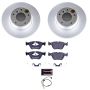PowerStop ESK5156 Genuine Geomet Coated Rotors, ECE-R90 Brake Pads + Hardware Kit