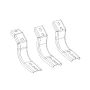 Go Rhino 6844325 2024 Toyota Tacoma DC 4dr Brackets for OE Xtreme Cab Length SideSteps - Tex. Blk