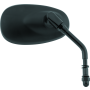 BikeMaster 601154 Harley Oval Mini Mirror - Each - Matte Black