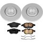 PowerStop CRK985 Genuine Geomet Coated Rotor and Carbon-Fiber Ceramic Brake Pad Kit