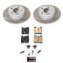 PowerStop SC624 Semi-Coated Rotor and Low-Dust Ceramic Brake Pad Kit