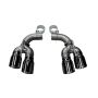 Corsa Performance 14774BLK Twin 4.0in. Black PVD Pro-Series Tip Kit (Clamps Included)