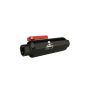 Aeromotive 12331 In-Line AN-10 Filter w/Shutoff Valve 100 Micron SS Element - Black Anodize Finish
