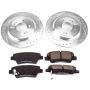 PowerStop K8016 Z23 Daily Driver Carbon-Fiber Ceramic Brake Pad and Drilled & Slotted Rotor Kit