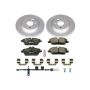 PowerStop ESK6739 Genuine Geomet Coated Rotors, ECE-R90 Brake Pads + Hardware Kit