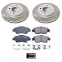 PowerStop SC694 Semi-Coated Rotor and Low-Dust Ceramic Brake Pad Kit