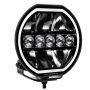 Go Rhino 751080711CRS Xplor Blackout Series Maxline LED Hi/Low Beam w/Multi DRL (Surface Mount) 7in. - Blk