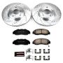 PowerStop K1041 Z23 Daily Driver Carbon-Fiber Ceramic Brake Pad and Drilled & Slotted Rotor Kit