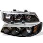SPYDER 5010698 Projector Headlights - LED Halo - Amber Reflector - Black