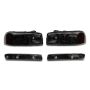 Raxiom S518304 99-06 GMC Sierra 1500 Axial Series OEM Crystal Rep Headlights- Chrome Housing- Smoked Lens