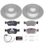 PowerStop ESK867 Genuine Geomet Coated Rotors, ECE-R90 Brake Pads + Hardware Kit