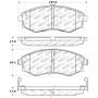 Stoptech 309.07000 Performance 89-1/94 Nissan 240SX (w/ABS) 92-01/05-06 Hyundai Elantra Front Brake Pads