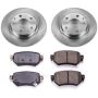 PowerStop KOE8068 OE Stock Replacement Low-Dust Ceramic Brake Pad and Rotor Kit
