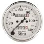AUTOMETER ATM1693 Old Tyme White 3 1/8in 120MPH Mech. Speedo