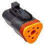 NAMZ DP-3B Deutsch DT Series 3-Wire Plug & Wedgelock - Black (HD 72113-94BK)
