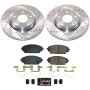 PowerStop K8755 Z23 Daily Driver Carbon-Fiber Ceramic Brake Pad and Drilled & Slotted Rotor Kit