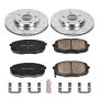 PowerStop K6946 Z23 Daily Driver Carbon-Fiber Ceramic Brake Pad and Drilled & Slotted Rotor Kit