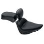 Mustang Motorcycle 79712 Mustang 00-15 Harley Softail Standard Rear Tire Standard Touring Solo Seat w/Driver Backrest - Black