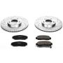PowerStop K2309 Z23 Daily Driver Carbon-Fiber Ceramic Brake Pad and Drilled & Slotted Rotor Kit