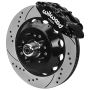 Wilwood 140-17089-D Forged 6 Piston Superlite Caliper, SRP 72 Vane Vented Spec37 Drilled & Slotted Rotor - 14.00