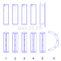 King Engine Bearings MB5353SI0.75 Ford 281 4.6L Sohc 16V (Size +0.75mm) Main Bearing Set