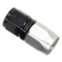 Russell Performance -16 AN Silver/Black Straight Full Flow Hose End
